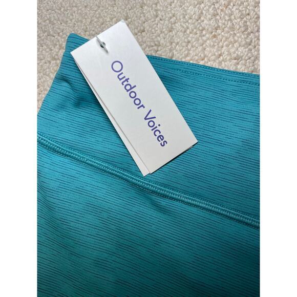 NWT‎ Outdoor Voices Women 3XL Move Free 3/4 Cropped Legging Teal Green Heathered - Picture 16 of 16
